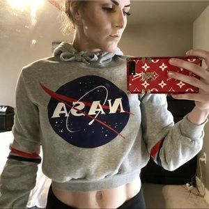 NASA cropped sweatshirt